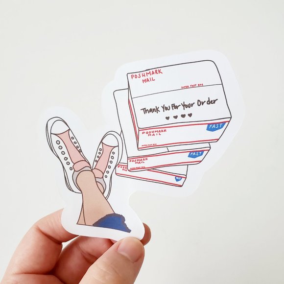 LoveBarbara Other - LB011 Custom Handmade Poshmark Stickers USPS Packages Thank You  [Price Firm]